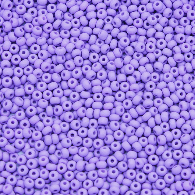 10SB997-PLMR: CZ Seed Bead Permalux Lavender Matte 10/0 - 25GM