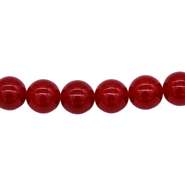 10ST194: Ruby Red Jade Round 10mm