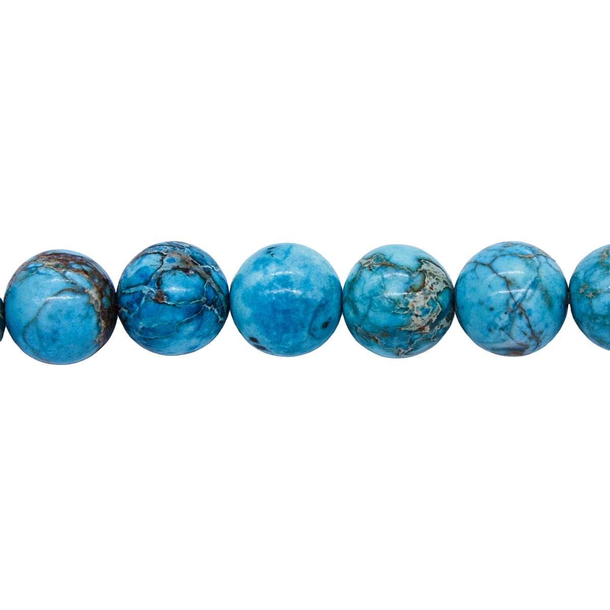 10ST225: Aqua Terra Jasper Round Turquoise Blue 10-11mm