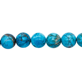 10ST225: Aqua Terra Jasper Round Turquoise Blue 10-11mm