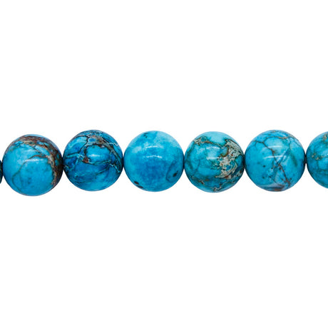 10ST225: Aqua Terra Jasper Round Turquoise Blue 10-11mm