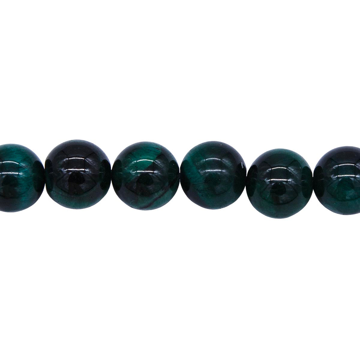 10ST421-G: Green Tiger Eye Round 10mm Heated