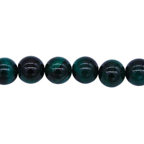 10ST421-G: Green Tiger Eye Round 10mm Heated