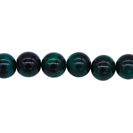 10ST421-G: Green Tiger Eye Round 10mm Heated