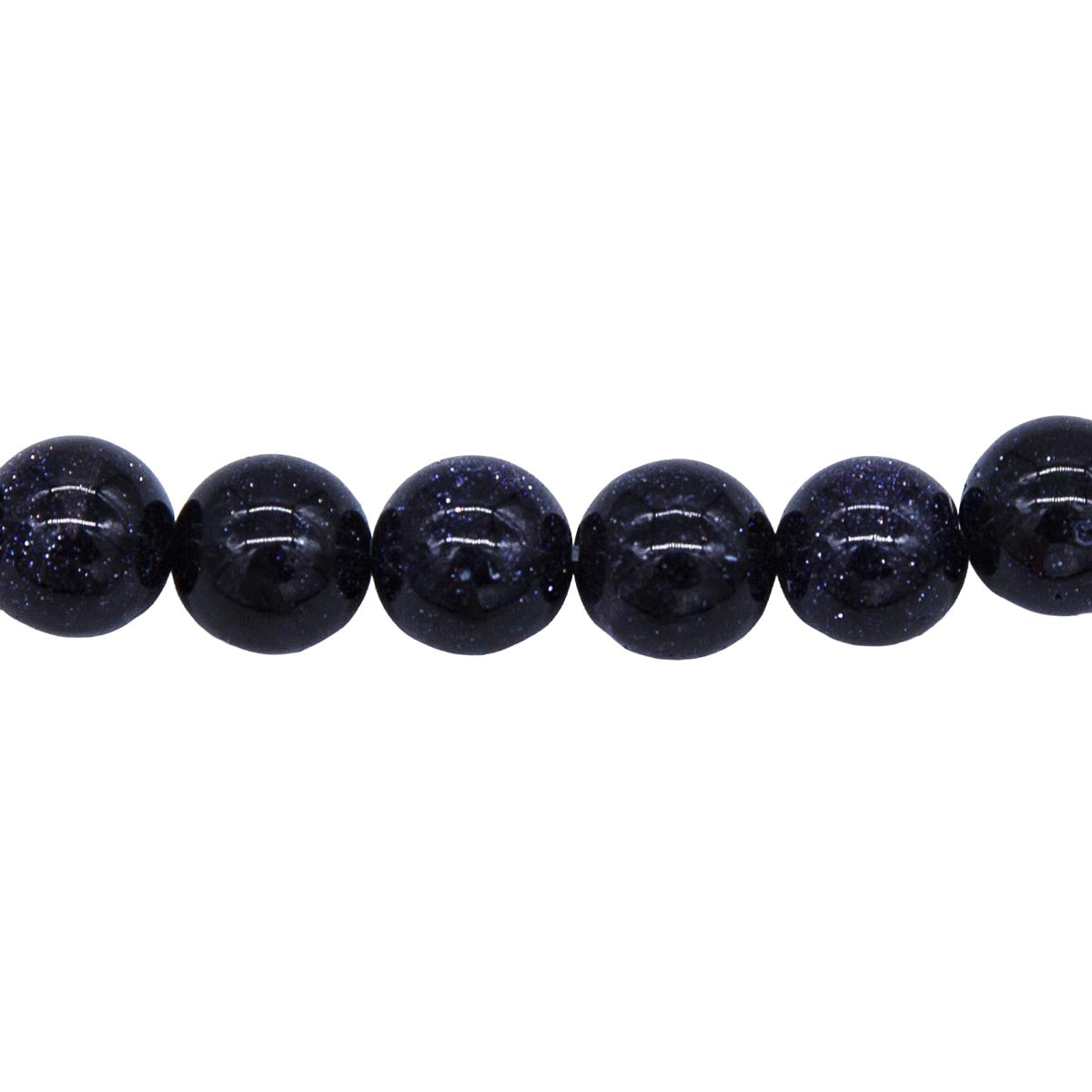 10ST444: Blue Goldstone Round 10mm