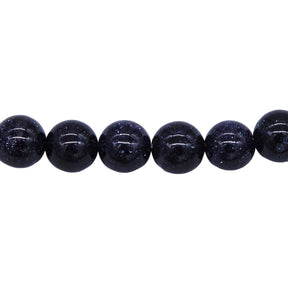 10ST444: Blue Goldstone Round 10mm