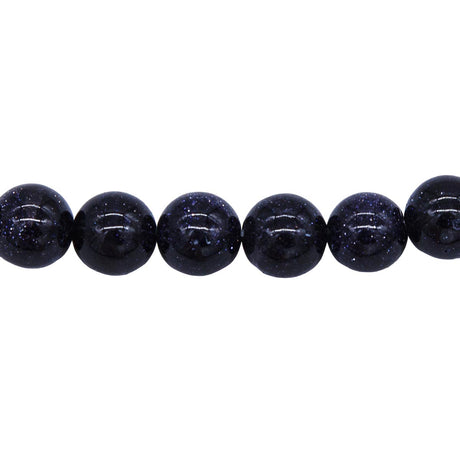 10ST444: Blue Goldstone Round 10mm