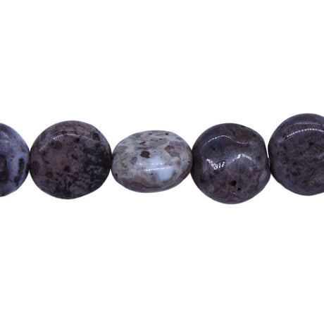 10ST460-O: Owyhee Opal Flat Round 1 Strand 10-12mm