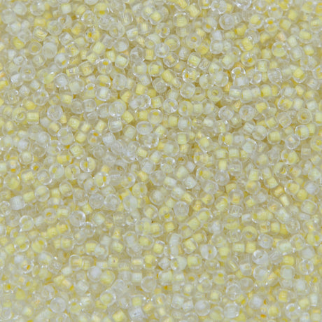 10SV100-46: Vintage Venetian Tr C/L Yellow Crystal 10/0