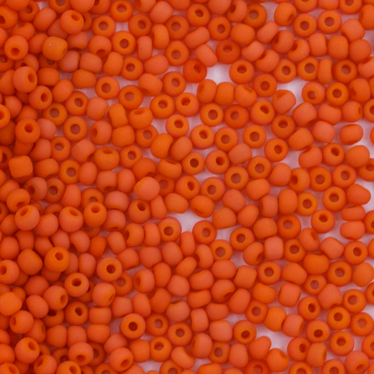 10SV136-15M: Antique Venetian 10/0 Seed Bead Frosted Opaque Orange #15 - 10 Grams