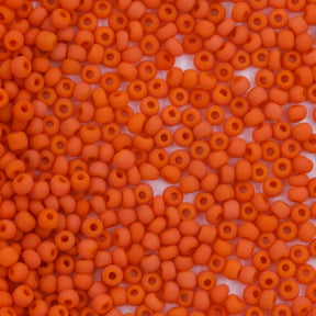 10SV136-15M: Antique Venetian 10/0 Seed Bead Frosted Opaque Orange #15 - 10 Grams