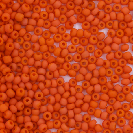 10SV136-15M: Antique Venetian 10/0 Seed Bead Frosted Opaque Orange #15 - 10 Grams