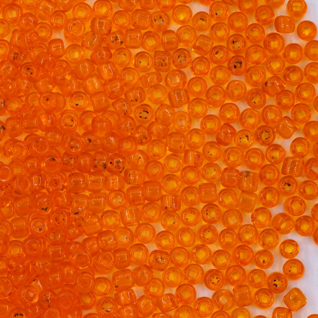 10SV236-3SQ: Antique Venetian 10/0 Seed Bead Transparent Orange #3 Square Hole - 10 Grams
