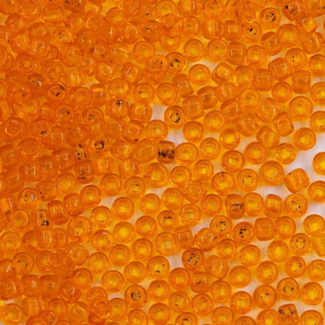 10SV236-6SQ: Antique Venetian 10/0 Seed Bead Transparent Orange #6 Square Hole - 10 Grams