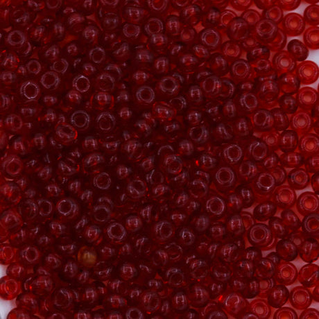 10SV247-4: Antique Venetian 10/0 Seed Bead Transparent Red #4 - 10 Grams