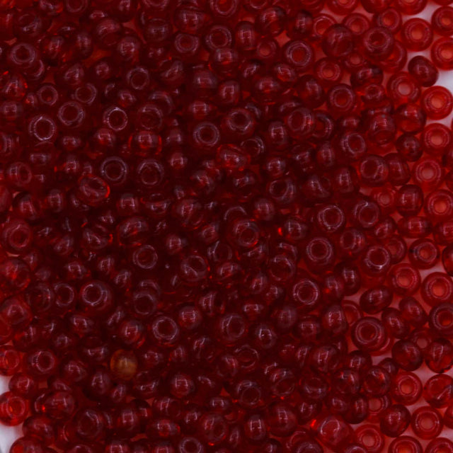 10SV247-4: Antique Venetian 10/0 Seed Bead Transparent Red #4 - 10 Grams