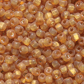 10SV253-15R: Vintage Venetian Transparent Gold #15 Square Hole Frosted 10/0 150 Gram Bag