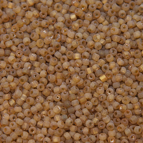 10SV253-18R: Vintage Venetian Gold #18 Square Hole Frosted 10/0 150 Gram Bag