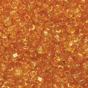 10SV253-6QR: Vintage Venetian Transparent Gold Square Hole 10/0 50 Gram Bag