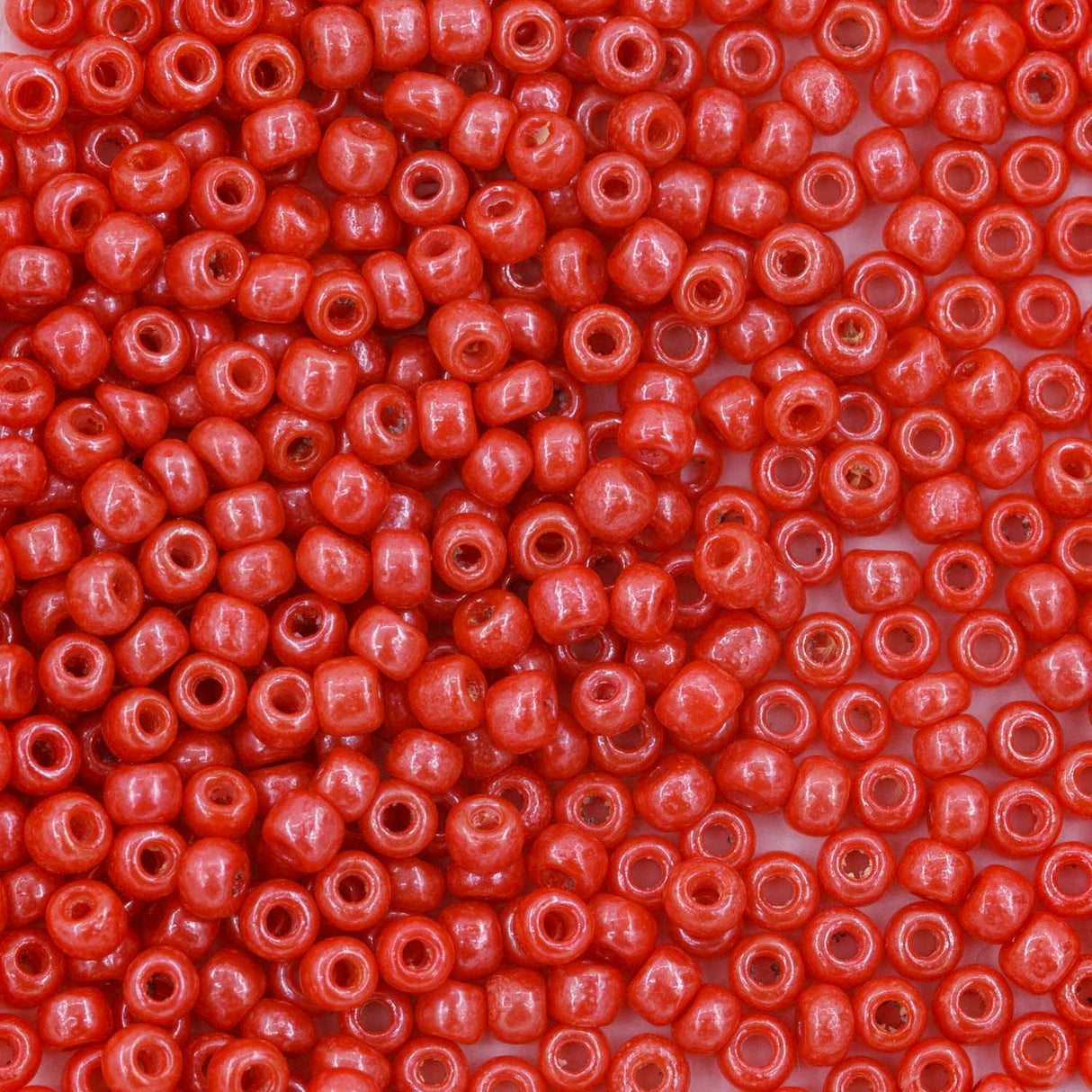 10SV334-1: Antique Venetian 10/0 Seed Bead Opaque Luster Melon #1 - 10 Grams