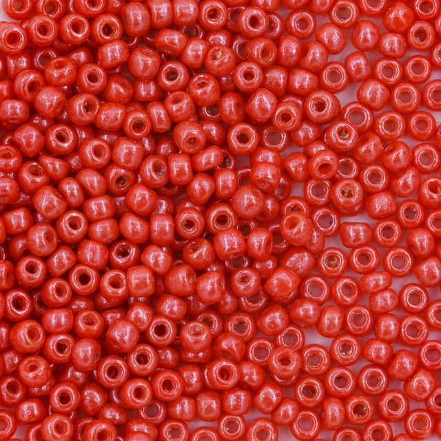 10SV334-1: Antique Venetian 10/0 Seed Bead Opaque Luster Melon #1 - 10 Grams