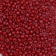 10SV347-1: Antique Venetian 10/0 Seed Bead Opaque Luster Red #1 - 10 Grams