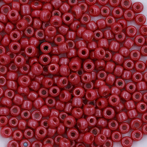10SV347-2: Antique Venetian 10/0 Seed Bead Opaque Luster Red #2 - 10 Grams