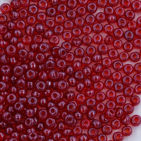 10SV347-T1: Antique Venetian 10/0 Seed Bead Transparent Luster Red #1 - 10 Grams