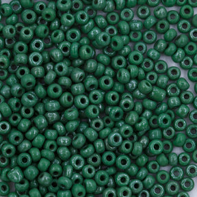 10SV386-1: Antique Venetian 10/0 Seed Bead Opaque Luster Forest Green #1 - 10 Grams