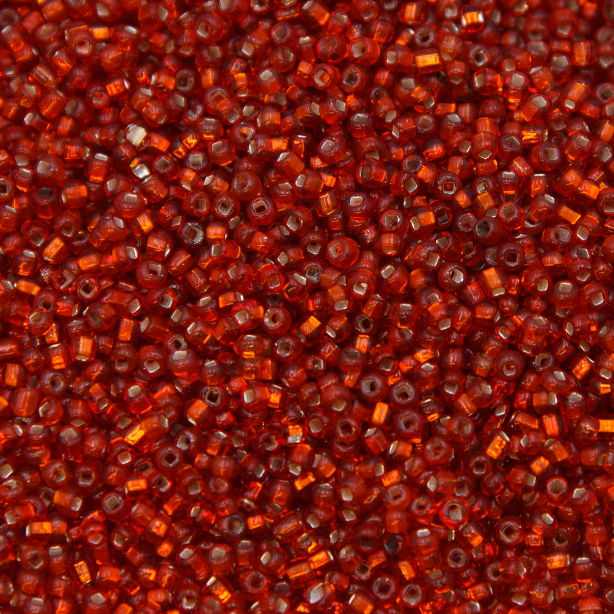 10SV436-1: Vintage Venetian S/L BURNT Orange #1 Square Hole10/0