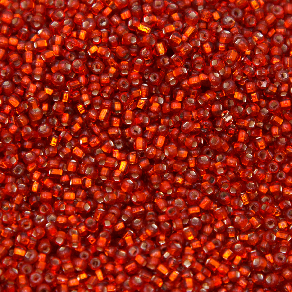 10SV436-1R: Vintage Venetian S/L BURNT Orange #1 Square Hole10/0 50 Gram Bag PK