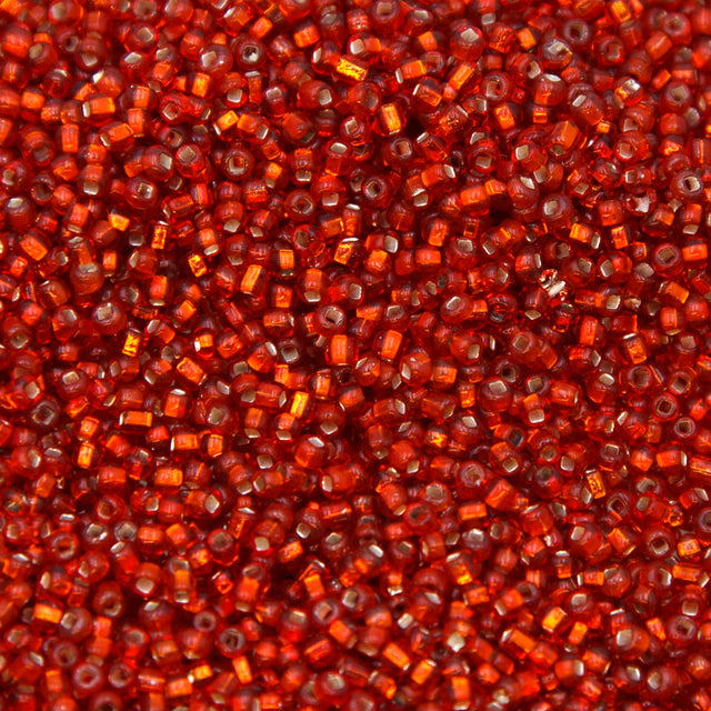 10SV436-1R: Vintage Venetian S/L BURNT Orange #1 Square Hole10/0 50 Gram Bag PK