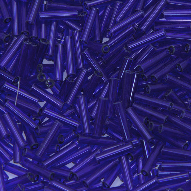 10SV6278-SR: Vintage Venetian BUGLE TRANS Navy Blue 2 2x10mm-50 GM