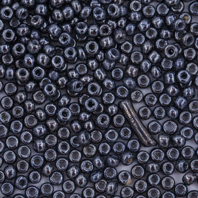 10SV806-1: Antique Venetian 10/0 Seed Bead Metallic Gun Metal #1 - 10 Grams