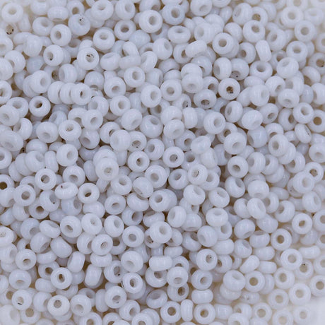 10SV8212-4: Antique Venetian 10/0 Seed Bead Opaline White #4 - 10 Grams
