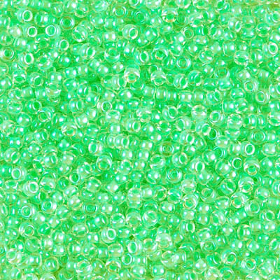 11SM1120: Miyuki Japanese Seed Bead 11/0 Luminous Neon Lined Mint - 250GM