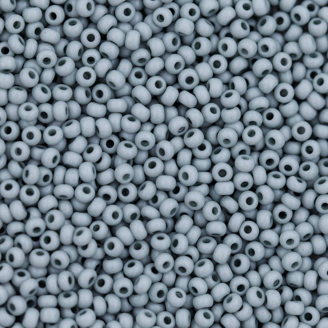 11SB106-TV: CZ Seed Bead Opaque Whispering Grey 11/0 - 6HK