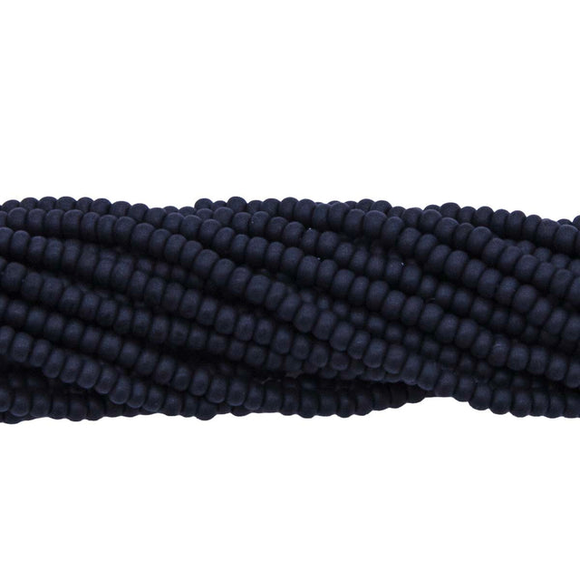 11SB109-M: CZ Seed Bead Op Black Matte 11/0 6HK
