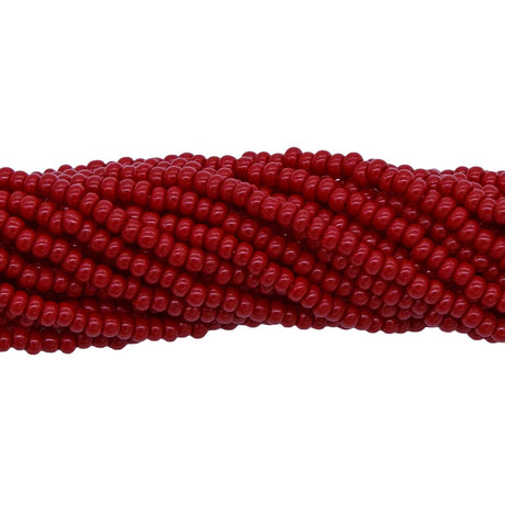 11SB146R: CZ Seed Bead Op Dark Red 11/0-1HK