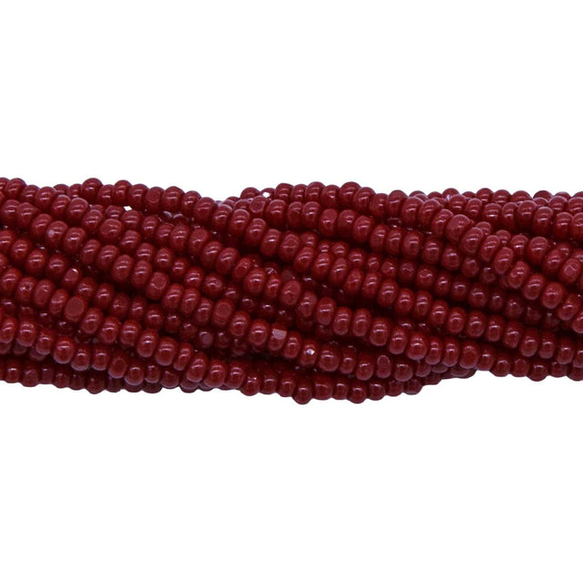 11SB148-C: CZ Seed Bead Truecut Op Brick Red Mahogany 11/0 6HK