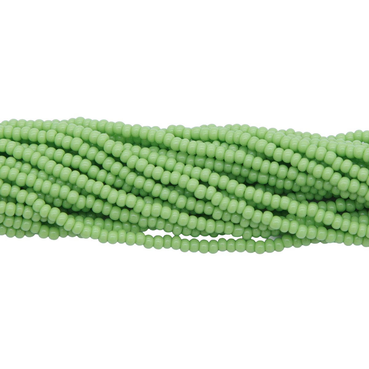 11SB180: CZ Seed Bead Op Pale Green 11/0 6HK