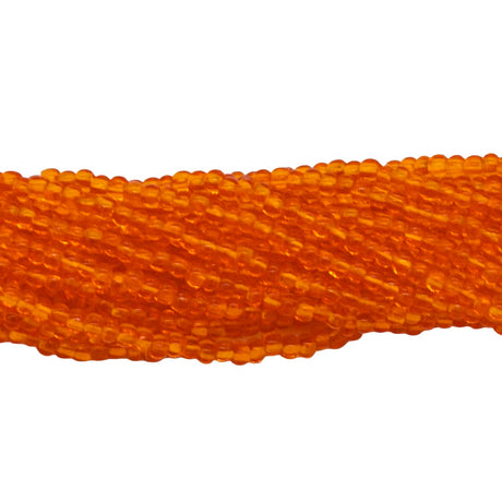 11SB232: CZ Seed Bead TR LT Orange 11/0 6HK