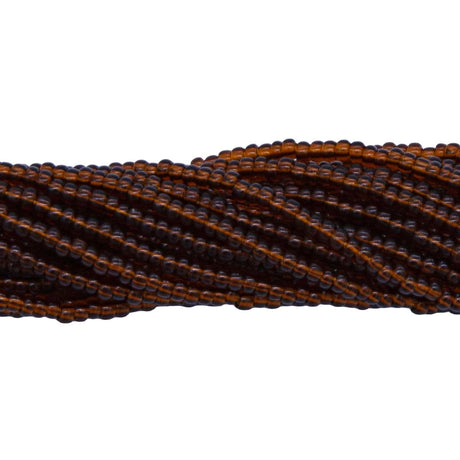 11SB256R: CZ Seed Bead Trans Dark Topaz 11/0-1HK