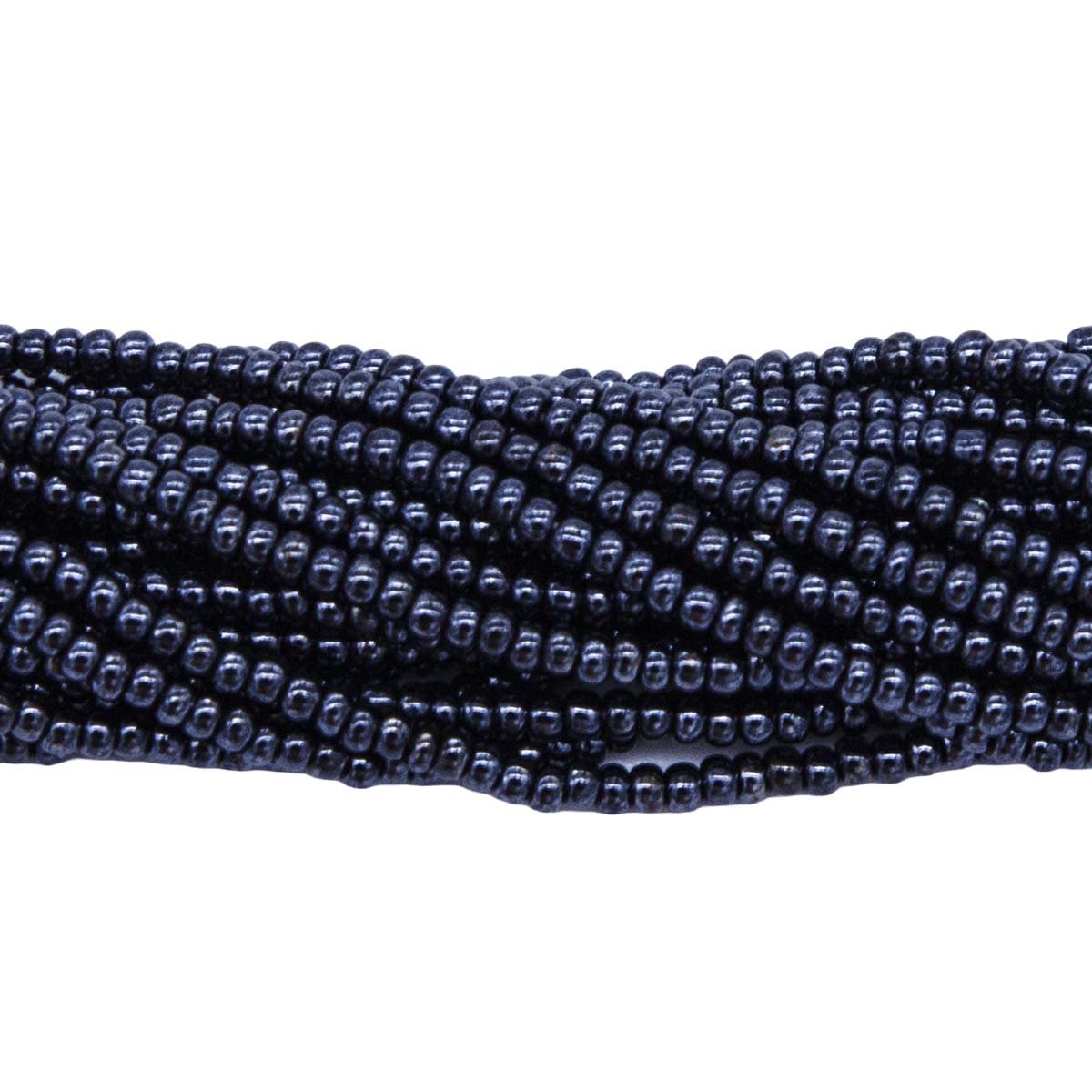 11SB309: CZ Seed Bead Gunmetal 11/0 6HK