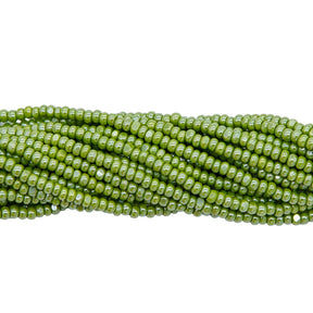 11SB383-OC: CZ Seed Bead True Cut Op Olive Green Sfinx 11/0 6HK