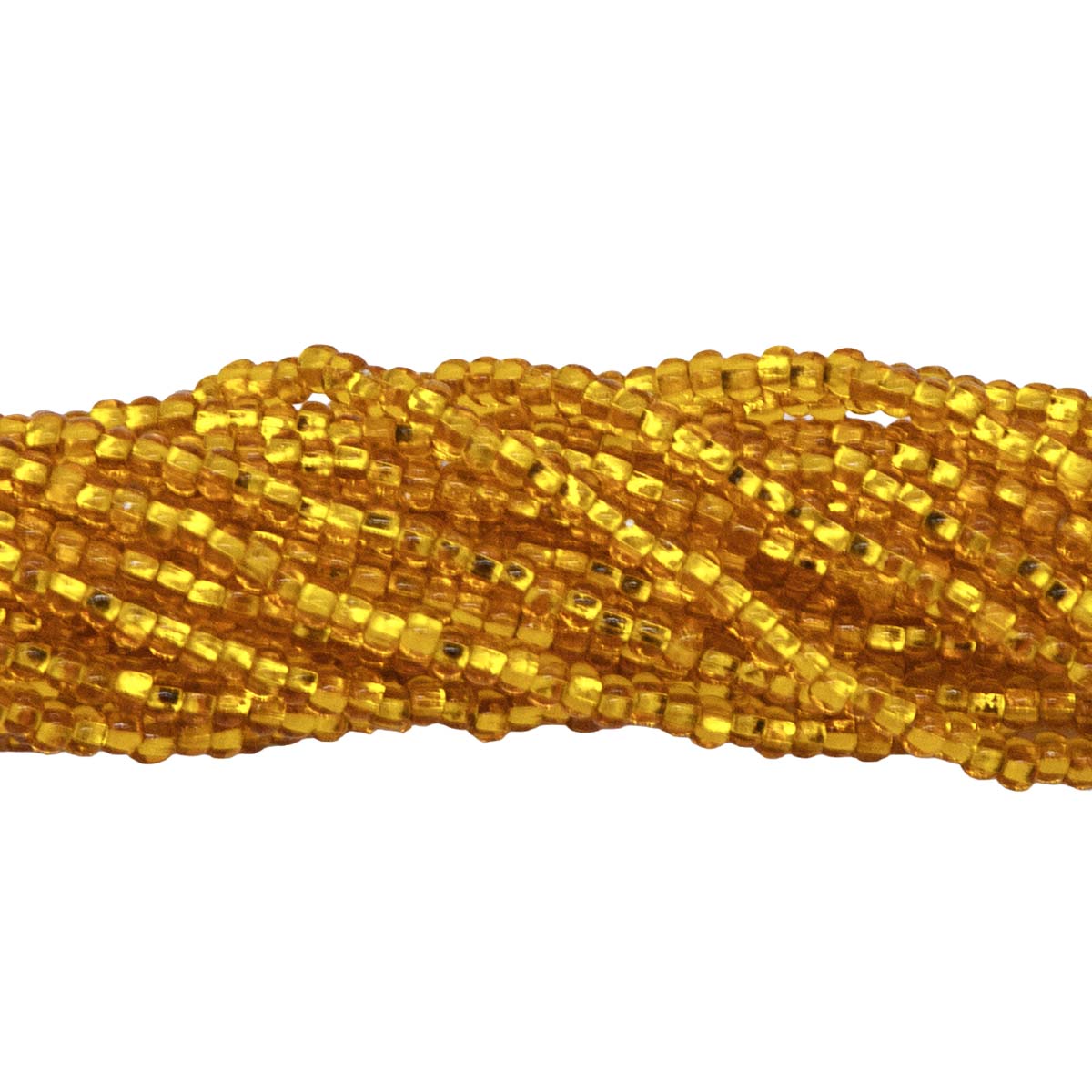 11SB431R: CZ Seed Bead SIL-Line LT Orange Square/h 11/0-1HK