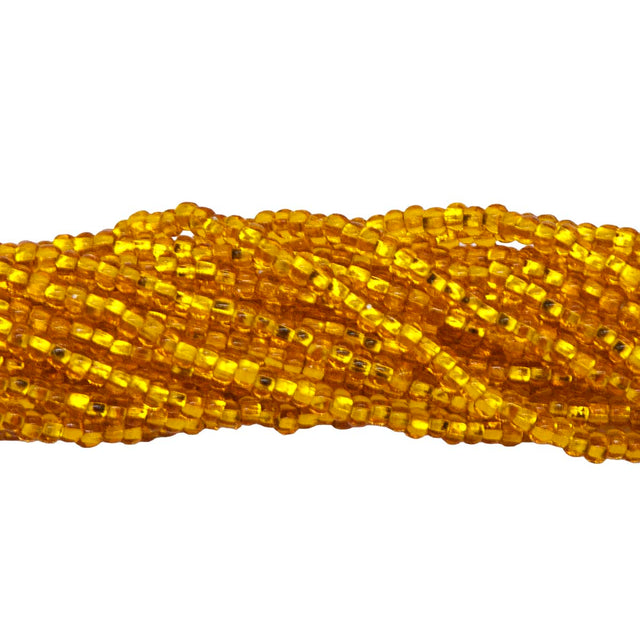 11SB431R: CZ Seed Bead SIL-Line LT Orange Square/h 11/0-1HK