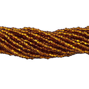11SB456: CZ Seed Bead Silver Lined Dark Topaz 11/0 6HK