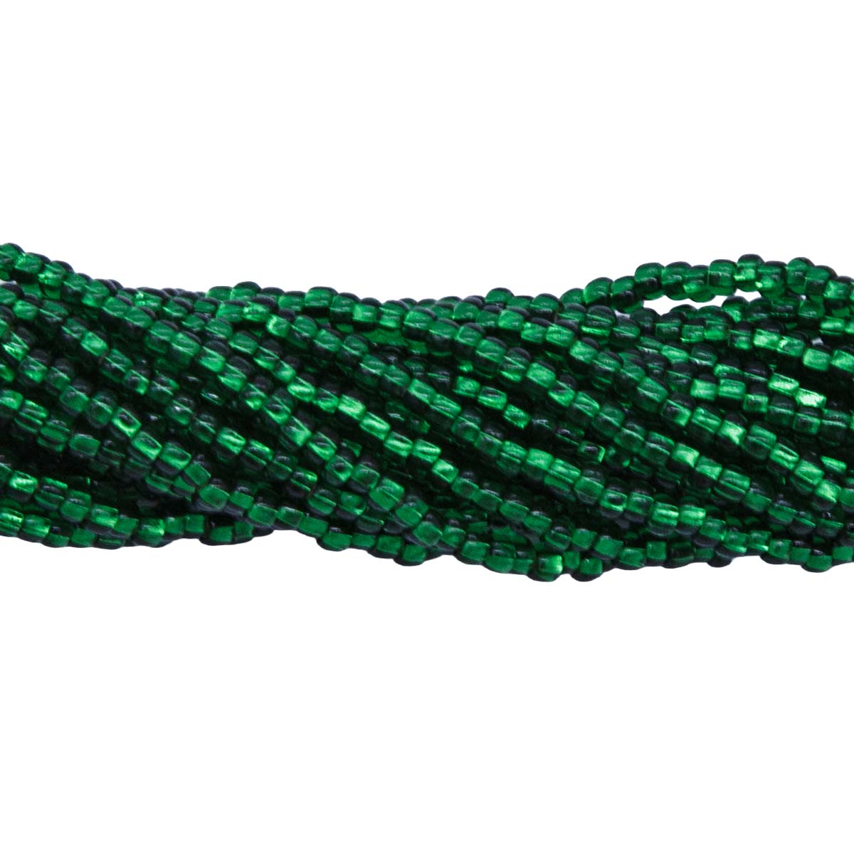 11SB484R: CZ Seed Bead SIL-Line Medium  Green 11/0-1HK