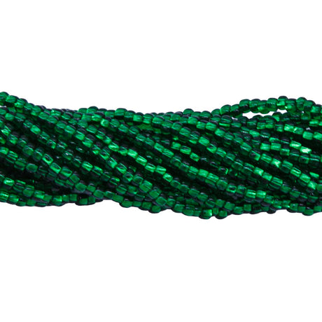 11SB484R: CZ Seed Bead SIL-Line Medium  Green 11/0-1HK